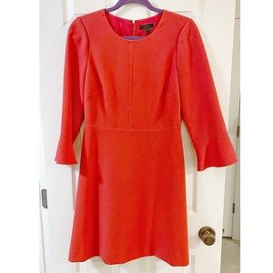 J. Crew Bell Sleeve Crepe Suiting Dress